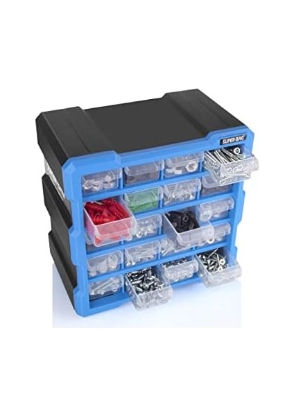 Bag Mono Blok Çekmece Seti 20'li Hobby Organizer Seti Monoblok Çekmece Vida Dübel Kutusu Takı Kutusu ASR6006 fiyatları