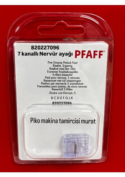 820227096 Nervür Ayağı 7 Kanallı uyumlu Modeller için Açıklama Bakınız....