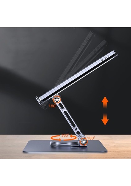 360 Derece Dönebilen Katlanabilir Isı Dağıtıcılı Alüminyum Alaşımlı Dizüstü Bilgisayar Standı Tablet Standı fiyatları