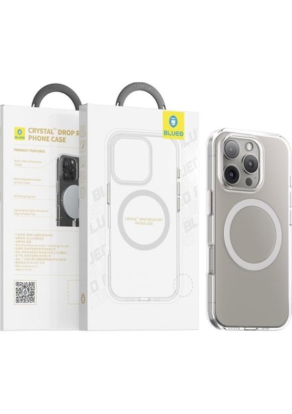 iPhone 16/16 Pro / 16 Pro Max Uyumlu Crystal Pro Drop Resistance Şeffaf Telefon Kılıfı (Iphone 16 Pro)