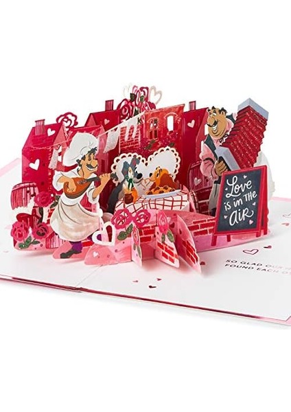 Signature Paper Wonder Pop Up Sevgililer Günü Kartı, Aşk Kartı, Yıl Dönümü Kartı (Lady And The Tramp) modelleri