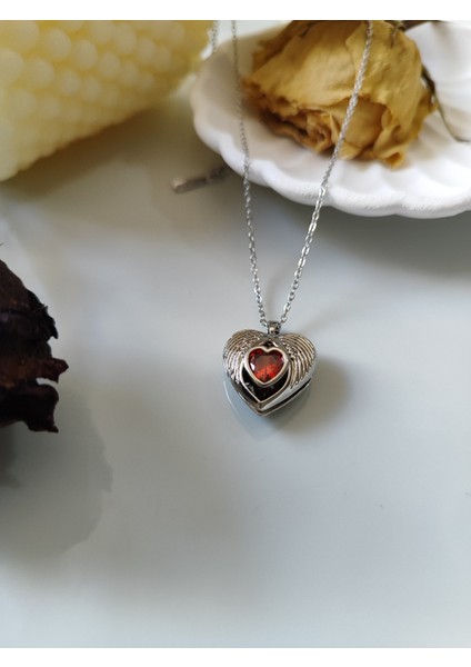 Madalyon Kırmızı Melek Açılabilir Kapaklı Resim Koyulabilir Gold Kolye Paslanmaz Çelik fiyatları