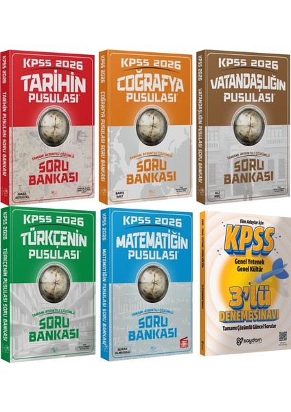 2026 Kpss Pusula Serisi Tüm Dersler Çözümlü Soru Bankası Seti(Lisans)