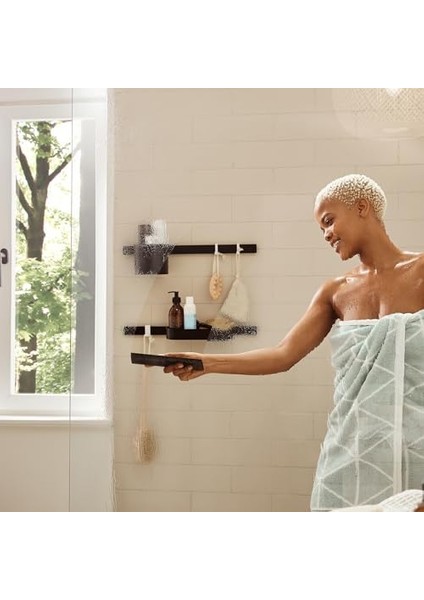 Wallstoris - Saklama Sepeti, Delmeden Duş Rafı, Delmeden Duş Sepeti, Banyo Saklama, Banyo Aksesuarları, Mat Siyah, 27913670 fiyatları