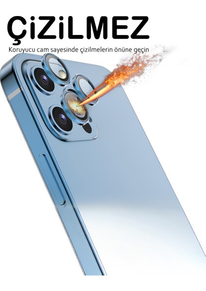 iPhone 12 Pro Max Uyumlu Safir Lens Çizilmez Dayanıklı Kamera Koruyucu fiyatları