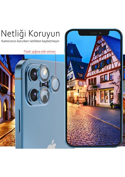iPhone 12 Pro Max Uyumlu Safir Lens Çizilmez Dayanıklı Kamera Koruyucu fırsatları