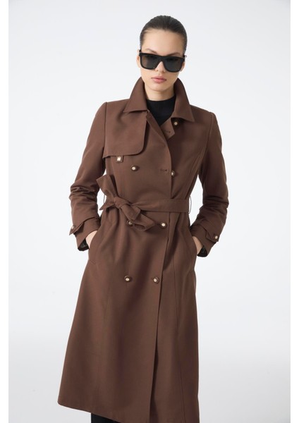 Gömlek Yaka Kuşaklı Trençkot