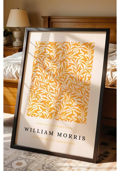 William Morris Willow Bough Çerçeveli Tablo - Söğüt Dalı Deseni - Eklektik Tarz Duvar Dekoru