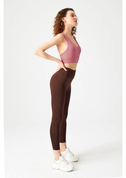 Gül Kurusu Destekli Sırt Detaylı Kaplı Spor Sütyeni Strappy Back indirimleri