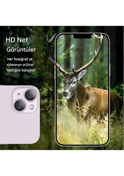 iPhone 14 / 14 Plus Uyumlu Safir Lens Çizilmez Dayanıklı Kamera Koruyucu fiyatları