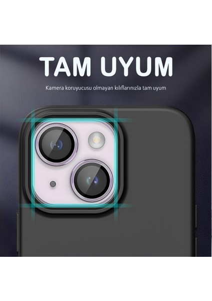 iPhone 14 / 14 Plus Uyumlu Safir Lens Çizilmez Dayanıklı Kamera Koruyucu fırsatları