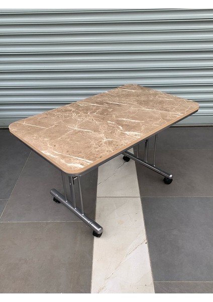 70*110 Pratik Tekerlekli Farklı Ren ve Desen Metal Ayaklı Masa, Orta Sehpa,çalışma Masası fiyatları