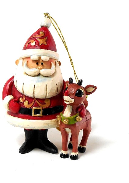 Traditions Von Jim Shore Santa Und Rudolph 50. Ann Ornament 4,25 In