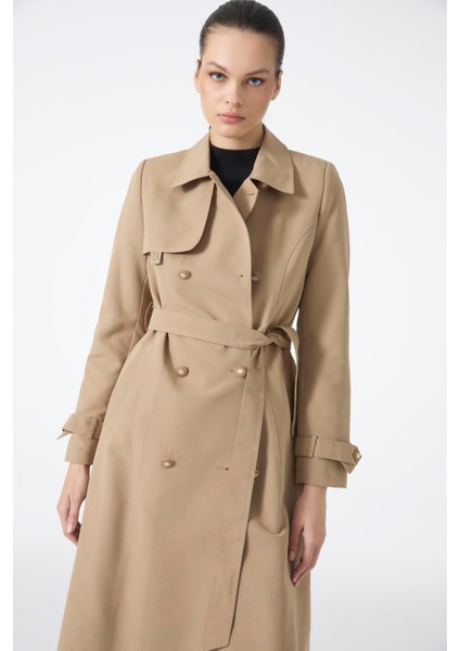 Gömlek Yaka Kuşaklı Trençkot fırsatları