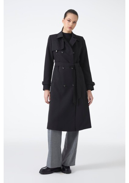 Gömlek Yaka Kuşaklı Trençkot