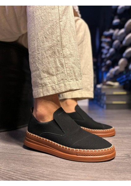 Bağcıksız Mevsimlik Süet Ayakkabı 019 Siyah