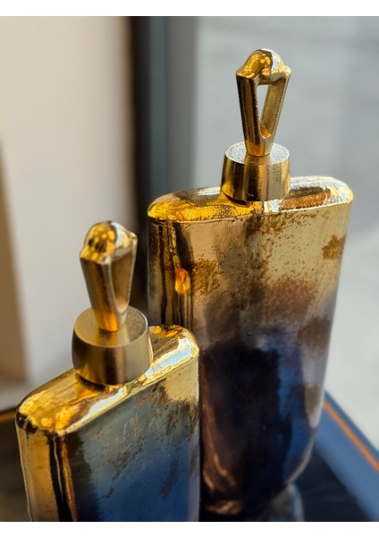 Gold & Siyah Döküm Kapaklı Cam Küp Seti fırsatları