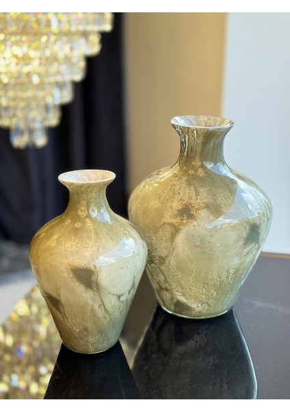 Mint Yeşili Cam Aurora Vazo Büyük Boy indirimleri