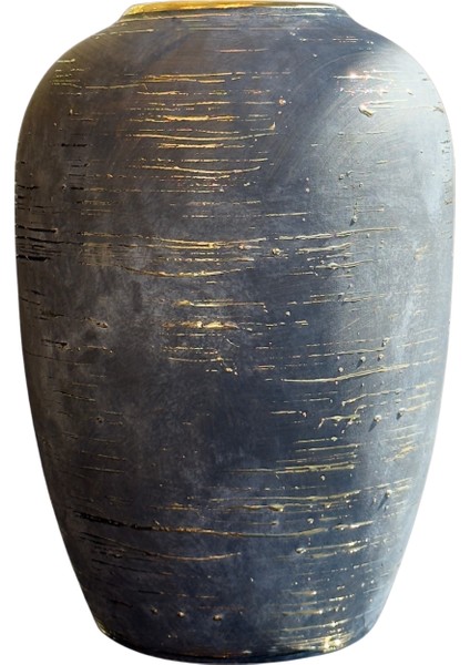 Siyah Seramik Trinity Vazo Küçük Boy