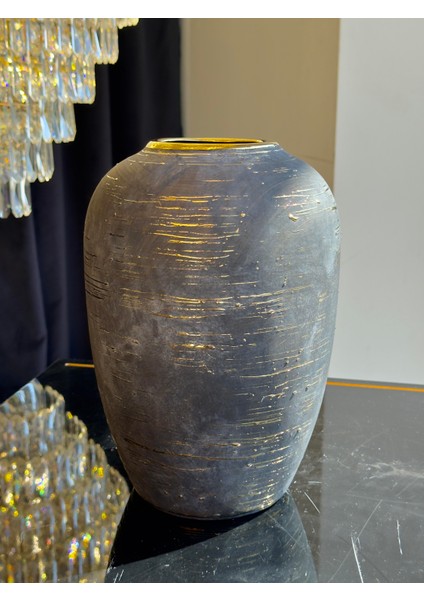 Siyah Seramik Trinity Vazo Küçük Boy modelleri