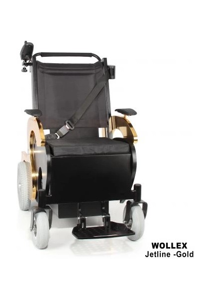 Wollex Refakatçi Sürüşlü Akülü Tekerlekli Sandalye | Güçlü Motor ve 250 kg Kapasiteli Jetline Gold fiyatları