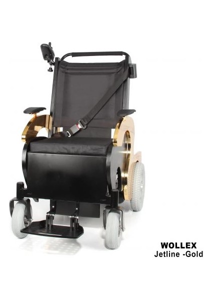 Wollex Refakatçi Sürüşlü Akülü Tekerlekli Sandalye | Güçlü Motor ve 250 kg Kapasiteli Jetline Gold fırsatları