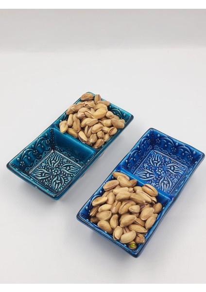 El Yapımı Seramik Sosluk & Kahvaltılık Sunumluk | 2’li Paket | Turkuaz Mavi / Turkuaz Yeşil