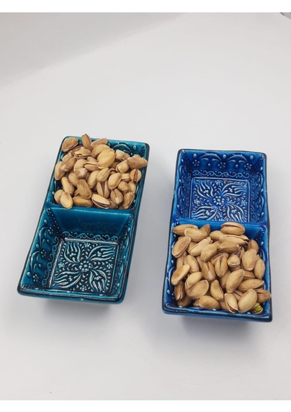 El Yapımı Seramik Sosluk & Kahvaltılık Sunumluk | 2’li Paket | Turkuaz Mavi / Turkuaz Yeşil indirimleri