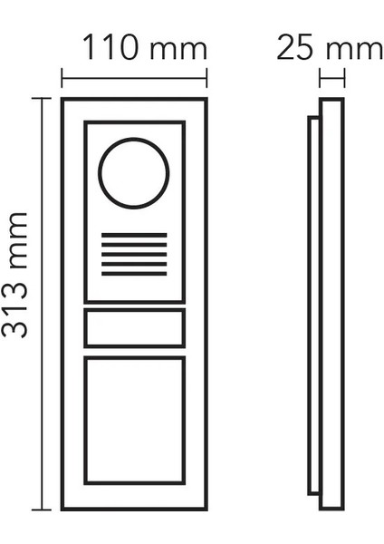 Audıo 003002 Bus Plus 2X16 ve 4X16 LCD Ekranlı Zil Paneli (Mekanik Butonlu)– Siyah Şase modelleri