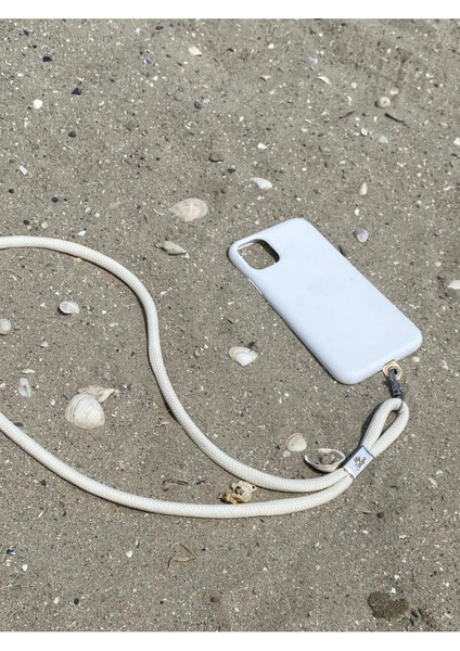 Tüm Kılıflara Uyumlu Ekru Telefon Boyun Askısı