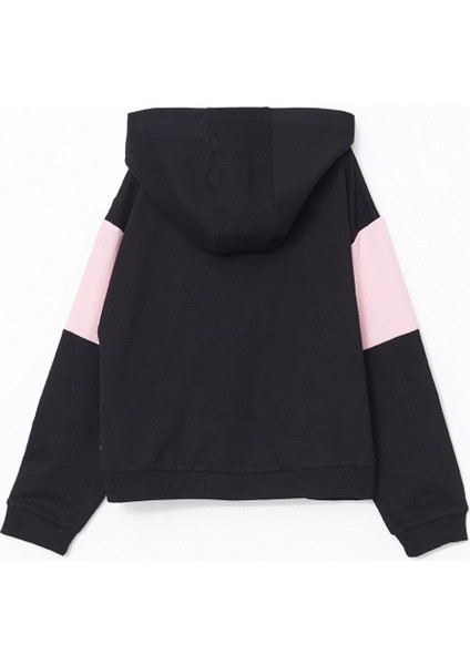 Lcw Kids Siyah Kapüşonlu Kız Çocuk Fermuarlı Sweatshirt modelleri