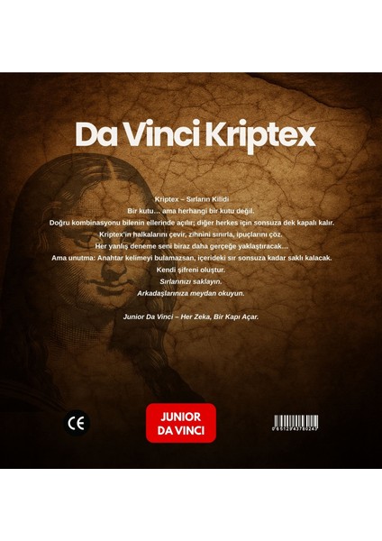Da Vinci Kriptex (Şifreli Kutu) – Ahşap Stem Tasarım Seti | Junior Da Vinci Bilim Koleksiyonu fiyatları
