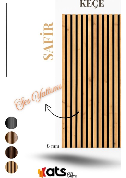 Keçe Tabanlı Duvar Paneli 60X280 cm – Ses Yalıtımlı Akustik Panel | 8 mm Kalınlık