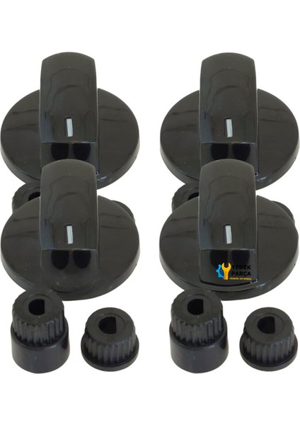 Silverline Uyumlu Düğme 4 Lü Takımı Ankastre Set Üstü Ocak Düğmesi