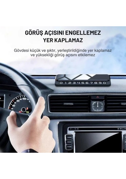 Metal Ultra Şık Araç Içi Geçici Park Numaratörü, Gizlenebilir, Manyetik ve Fosforlu Numaratör fiyatları