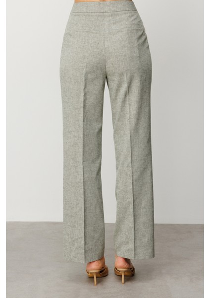 Kadın Bol Paça Yüksek Bel Pantolon 4046 Oliv fırsatları