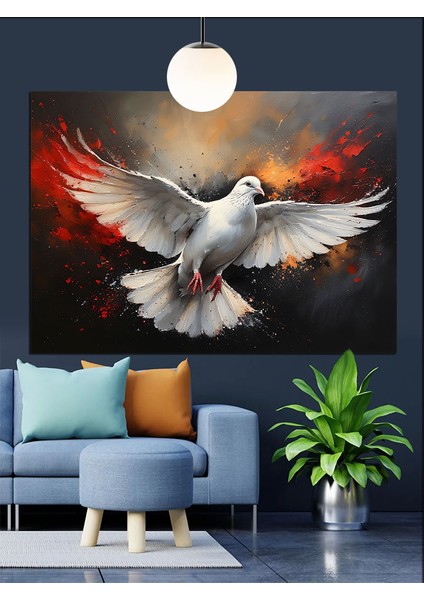 Uçan Beyaz Güvercin Dekoratif Kanvas - Mdf Ahşap Tablo modelleri