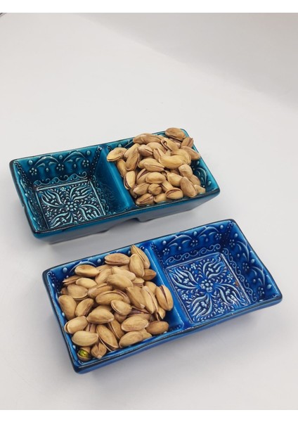 El Yapımı Seramik Sosluk & Kahvaltılık Sunumluk | 2’li Paket | Turkuaz Mavi / Turkuaz Yeşil fiyatları