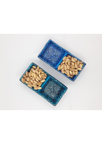 El Yapımı Seramik Sosluk & Kahvaltılık Sunumluk | 2’li Paket | Turkuaz Mavi / Turkuaz Yeşil modelleri