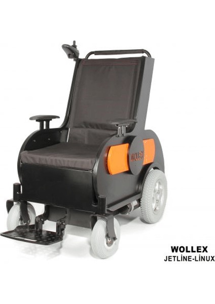 Wollex Refakatçi Sürüşlü Akülü Tekerlekli Sandalye | 500W Motorlu ve 250 kg Taşımalı Jetline Linux