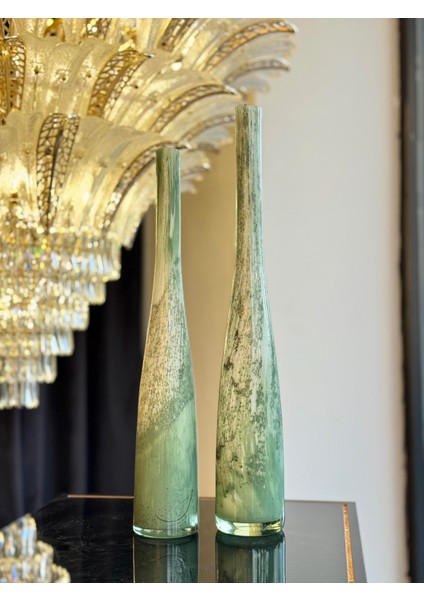 Summer Yeşil Cam Dekoratif Vazo Seti modelleri