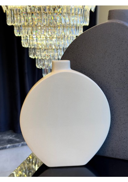 Bohem Seramik Siyah & Bej Vazo Seti fırsatları