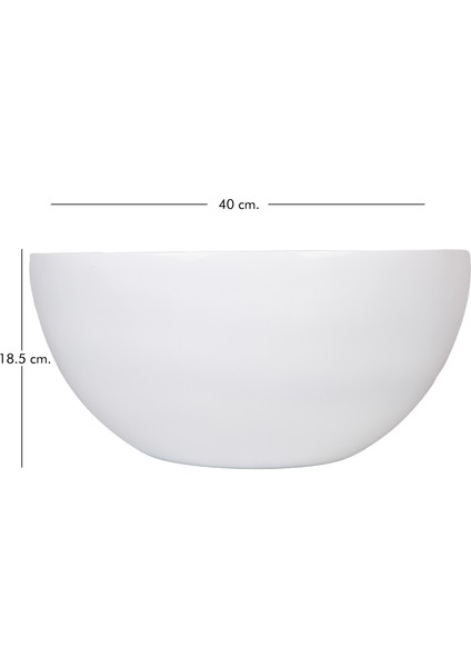 Fiber Bonsai Saksısı Yarım Beyaz 18,5X40 Cm. indirimleri