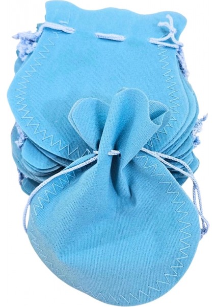 Kadife Kese Açık Mavi 50 Adet 11X14 Boy Takı, Altın Kesesi (Ipli & Büzgülü) fiyatları