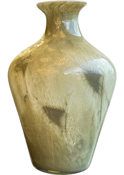 Mint Yeşili Cam Aurora Vazo Küçük Boy