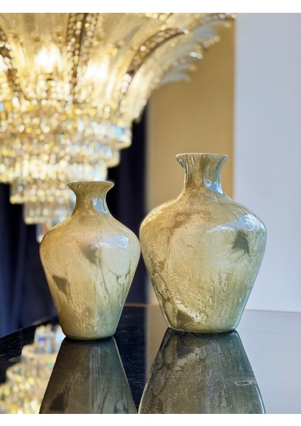 Mint Yeşili Cam Aurora Vazo Küçük Boy modelleri