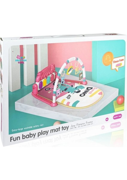 Piyanolu Dinozor Desenli Işıklı Aynalı Sevimli Oyun Halısı Aktivite Matı Oyuncak 70X50 fiyatları