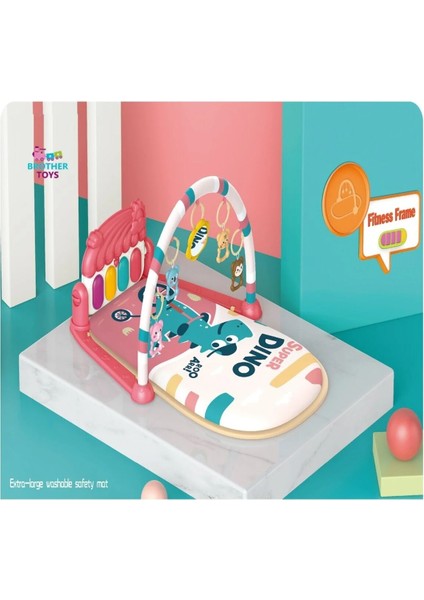 Piyanolu Dinozor Desenli Işıklı Aynalı Sevimli Oyun Halısı Aktivite Matı Oyuncak 70X50 modelleri