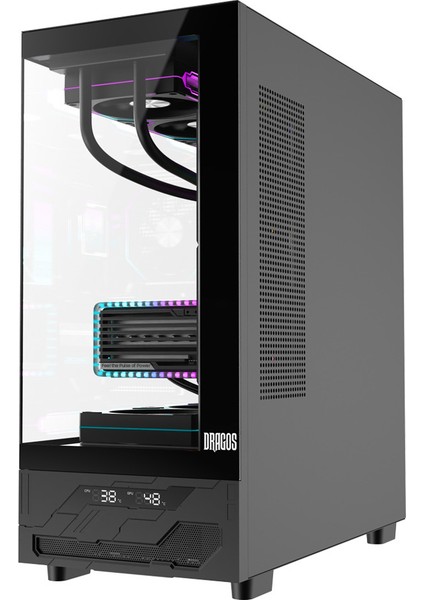 Basalt Pro V2 Isı Göstergeli, 6x Argb Fanlı USB 3.0 Type-C 600W 80+ Plus Atx Oyuncu Bilgisayar Kasası Siyah fırsatları