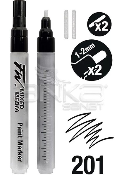 Fw Mixed Media Paint Marker Sets 201 1-2mm Yuvarlak Uç (M) fiyatları